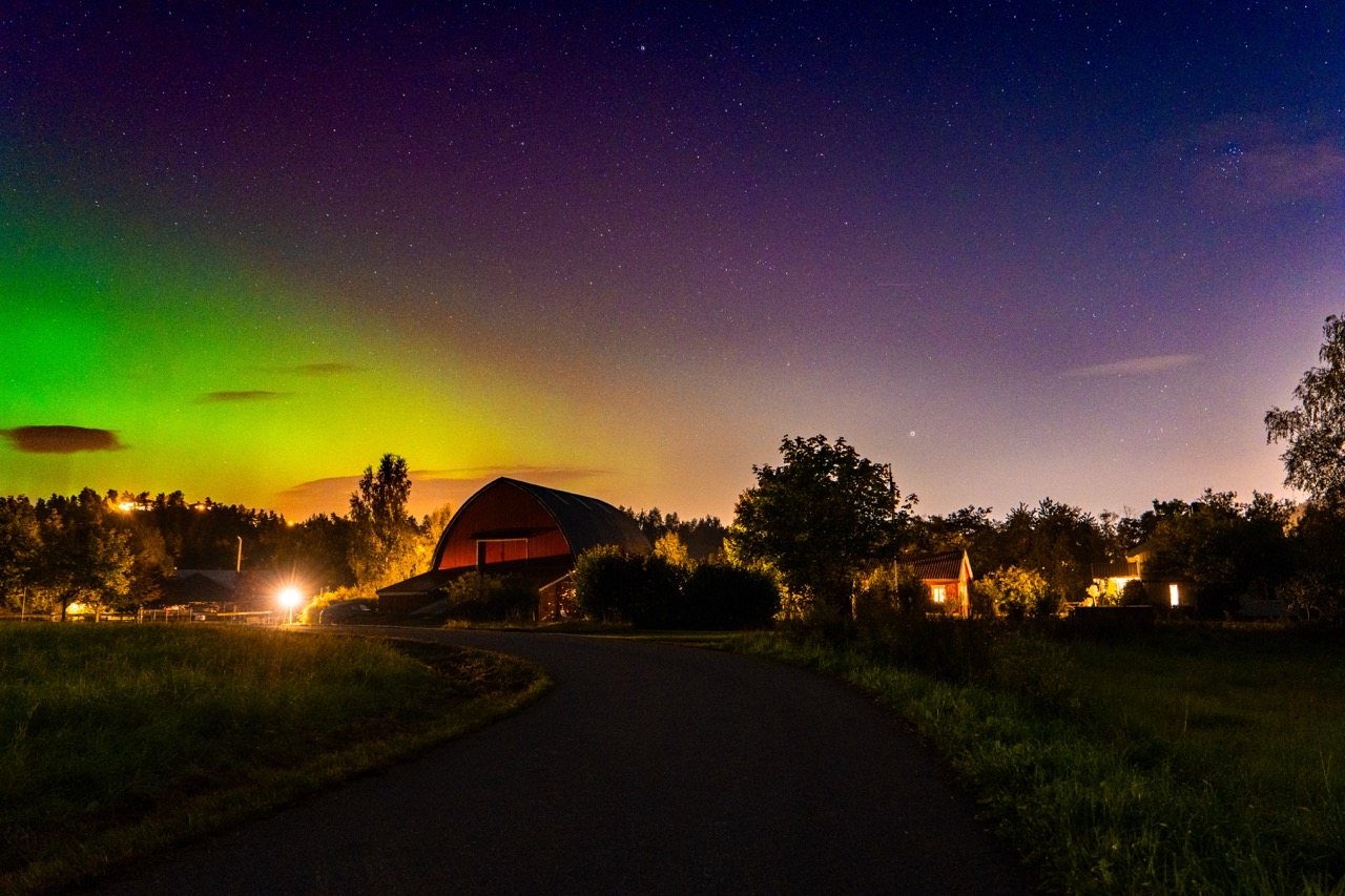 Nordlys over Elset Gård